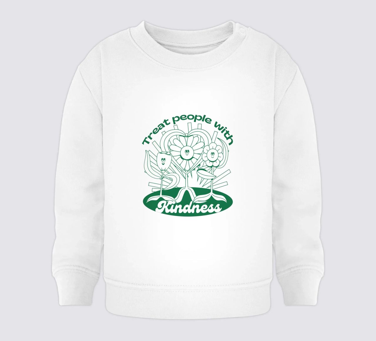 Trattare le persone con gentilezza - Positives Retro-Design felpa neonato da Studio Mooodz