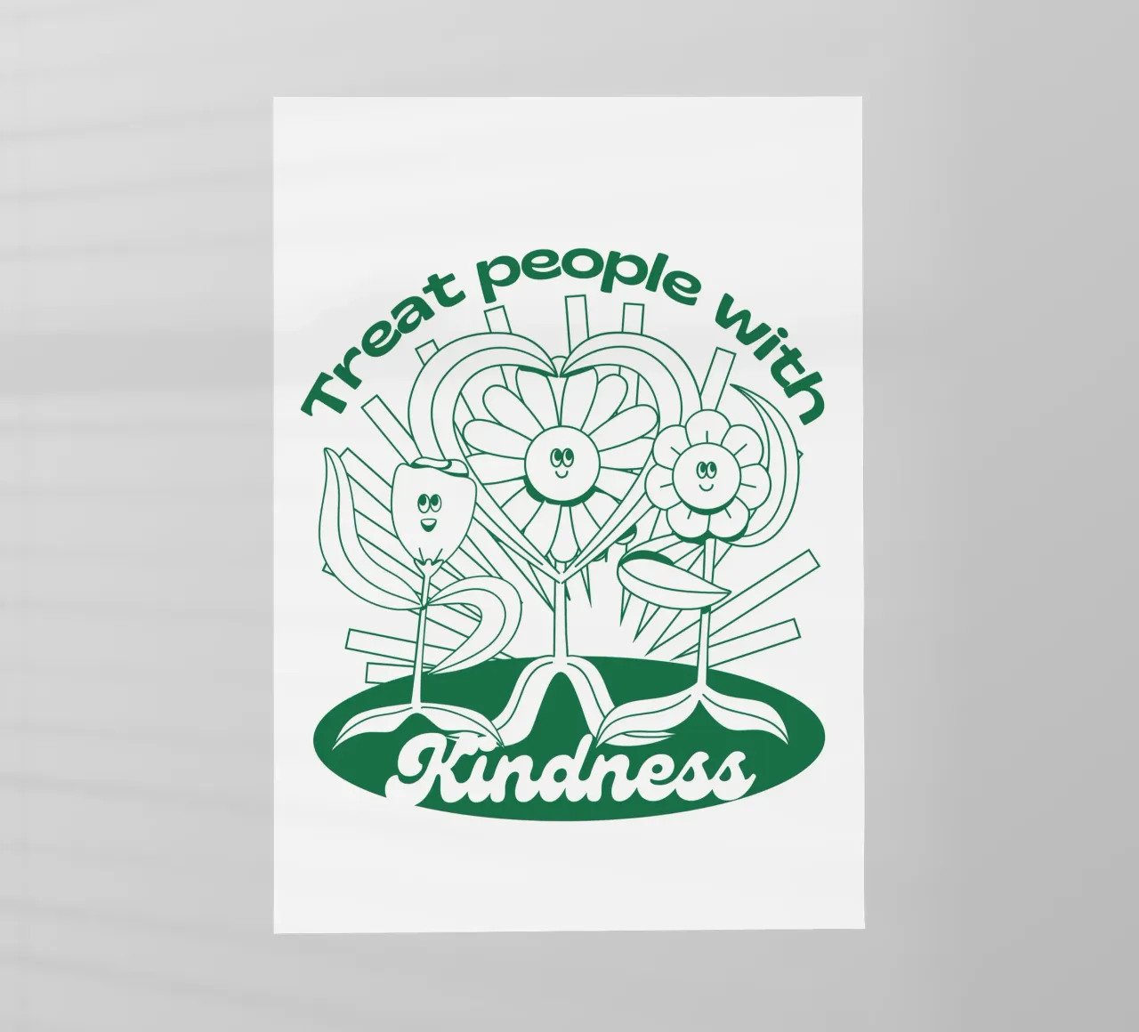 Trata a la gente con amabilidad - Positives Retro-Design lámina retroiluminada de Studio Mooodz