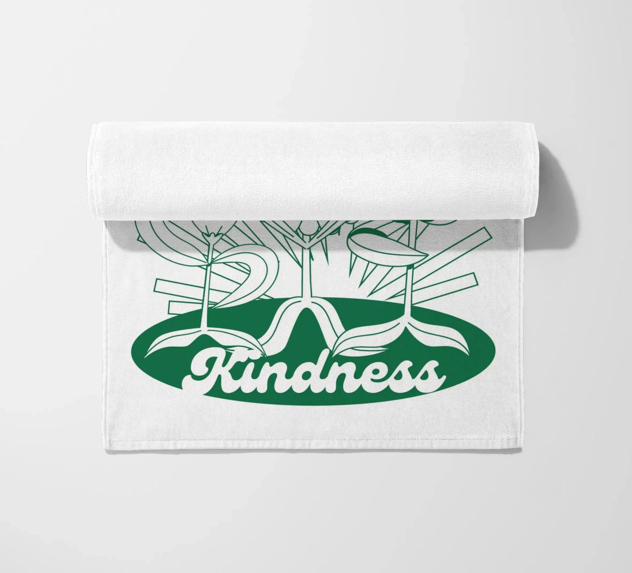 Trattare le persone con gentilezza - Positives Retro-Design telo mare da Studio Mooodz