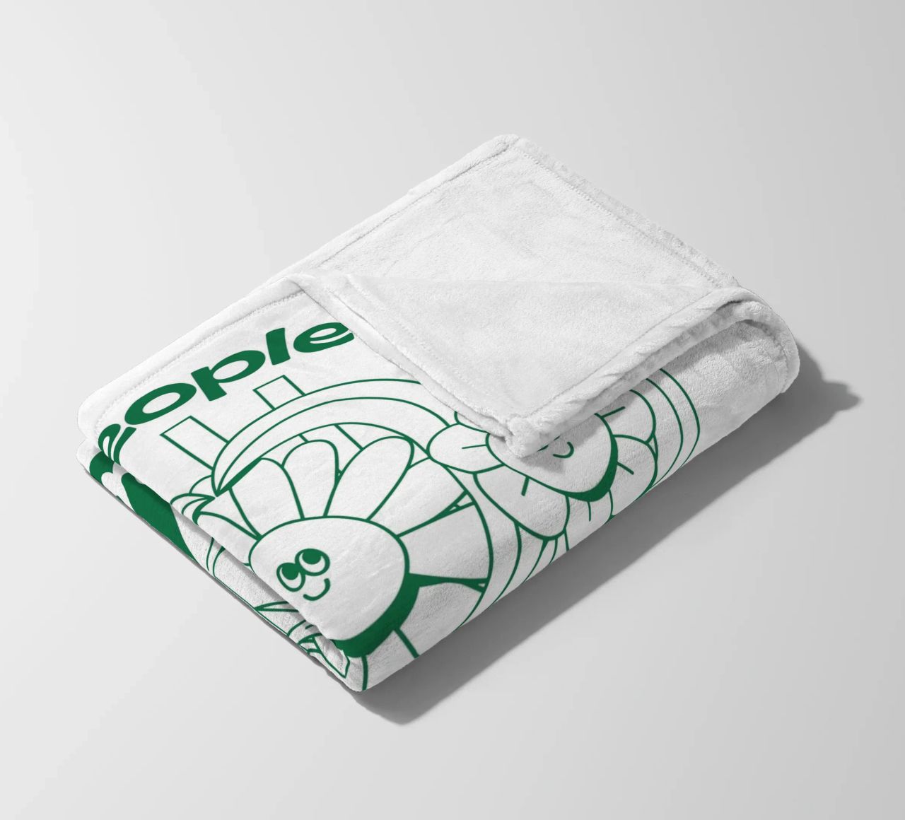 Trattare le persone con gentilezza - Positives Retro-Design coperta in pile da Studio Mooodz