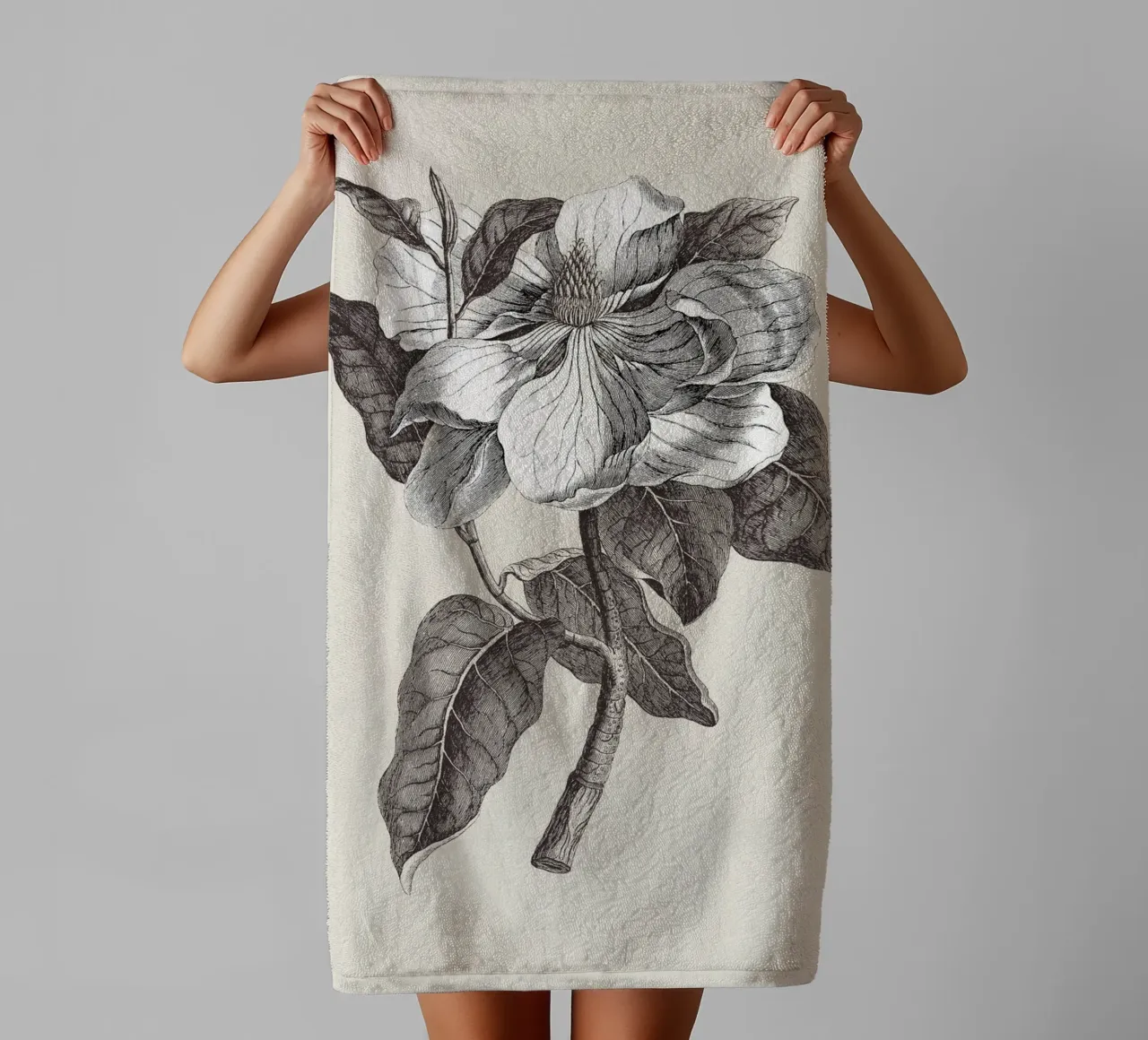Magnolia Sketch no. 1 asciugamano da bagno da apoloprints