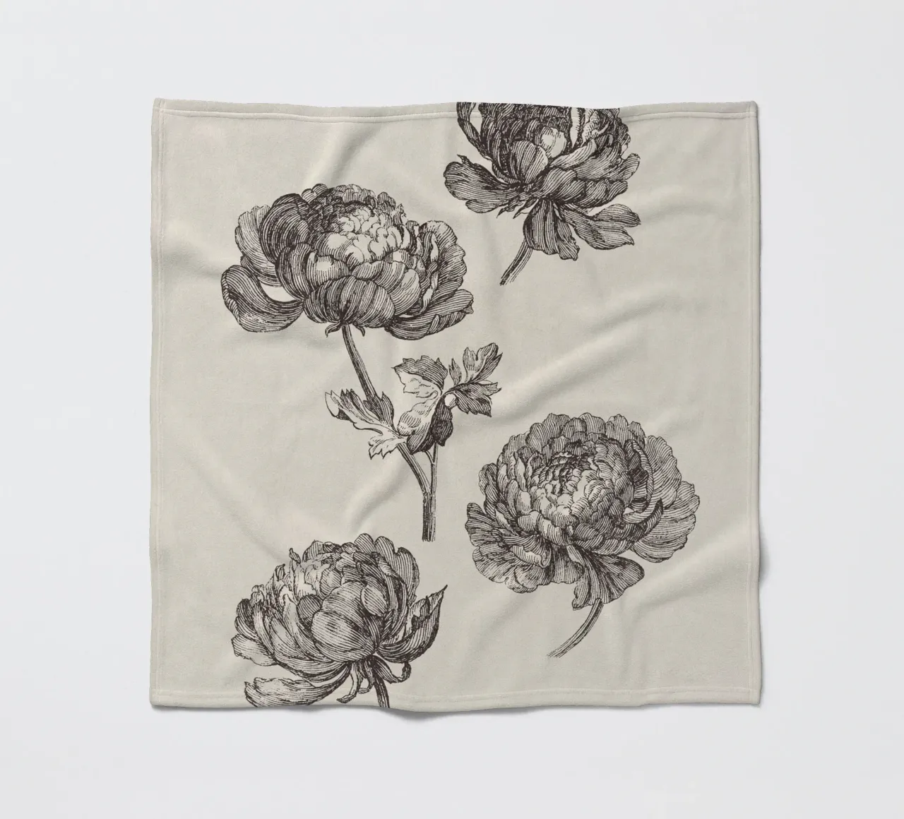 Peonies Sketch no. 1 coperta in pile da apoloprints
