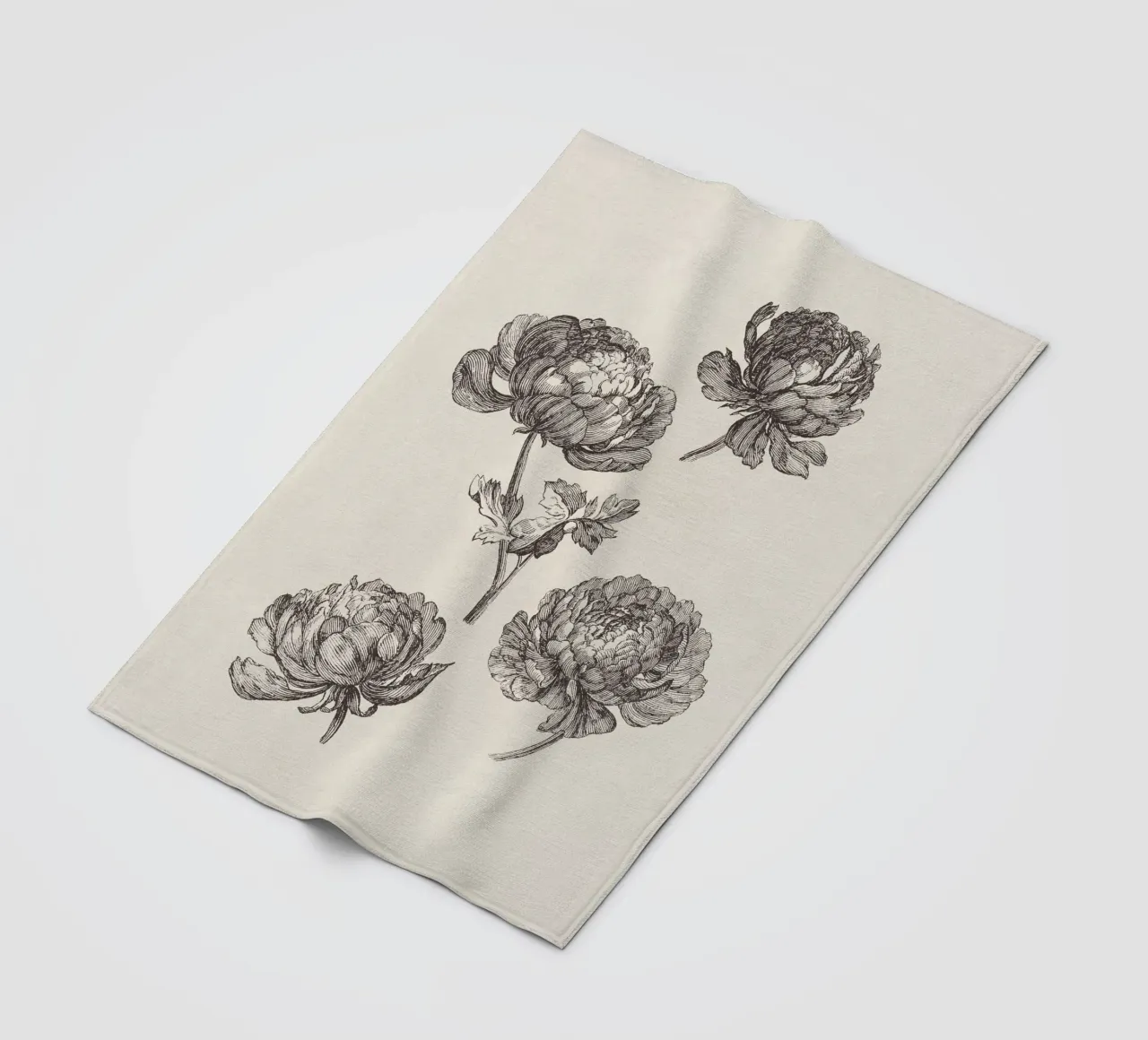 Peonies Sketch no. 1 coperta in pile da apoloprints