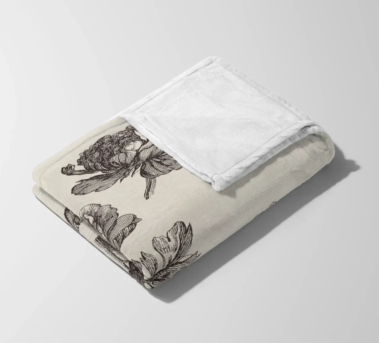 Peonies Sketch no. 1 coperta in pile da apoloprints