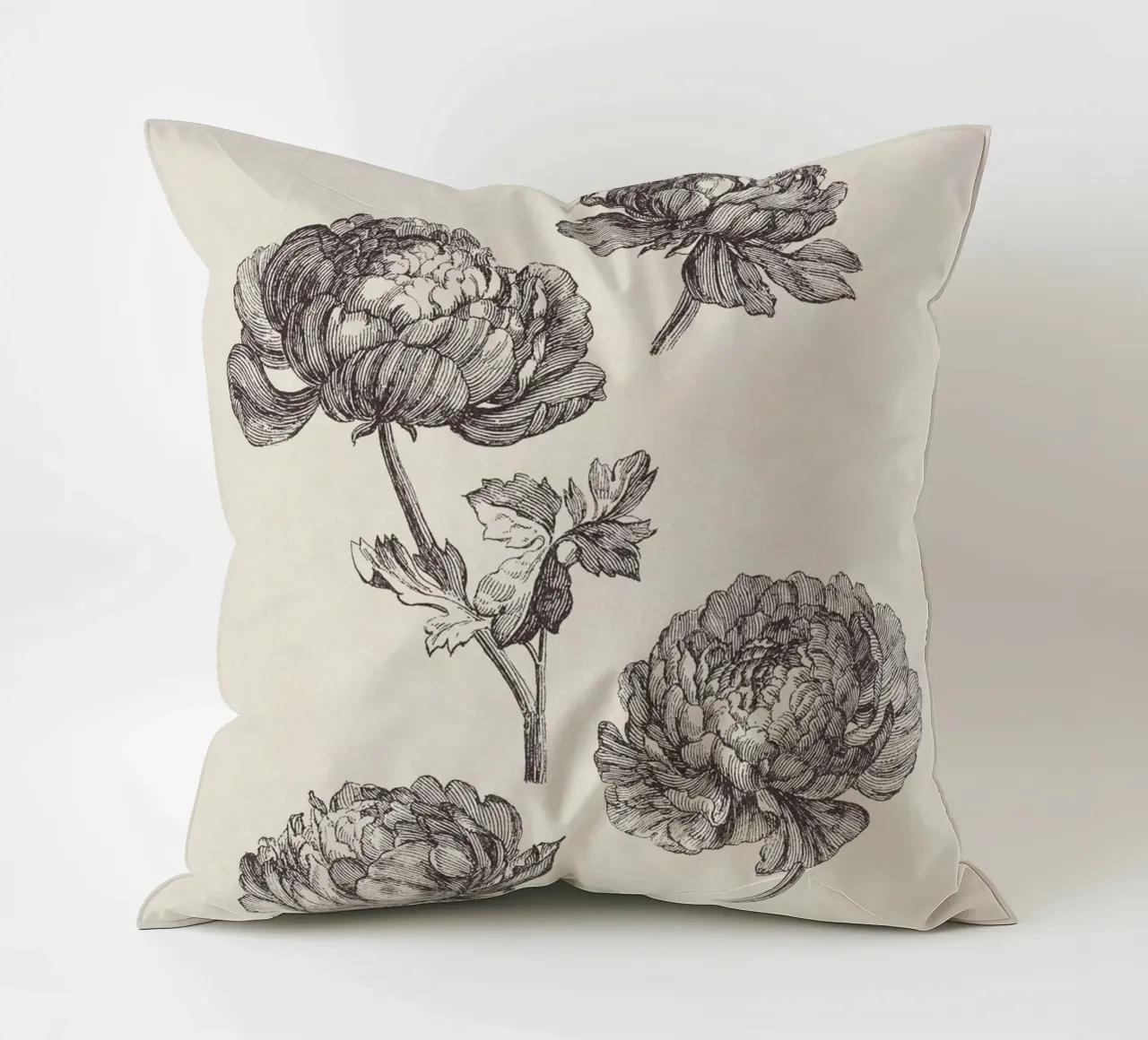 Peonies Sketch no. 1 cuscino da apoloprints