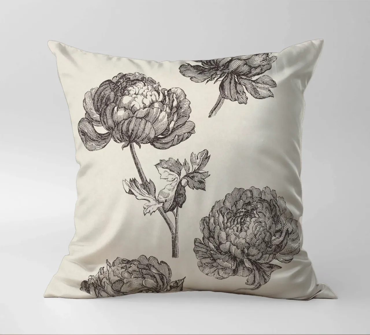Peonies Sketch no. 1 cuscino da apoloprints