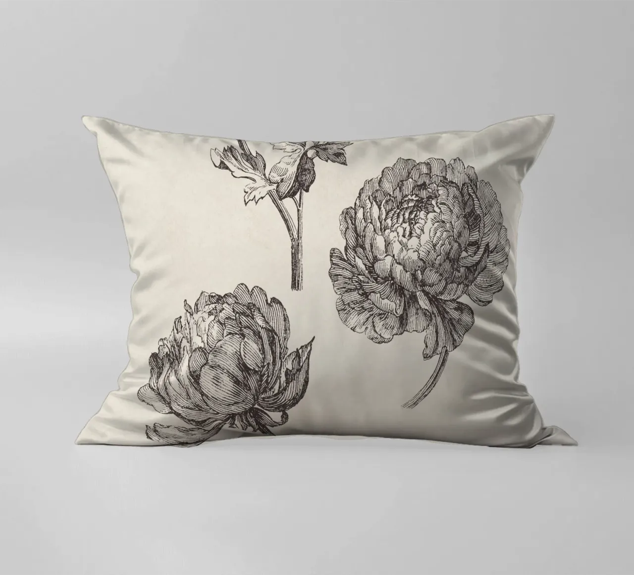 Peonies Sketch no. 1 cuscino da apoloprints