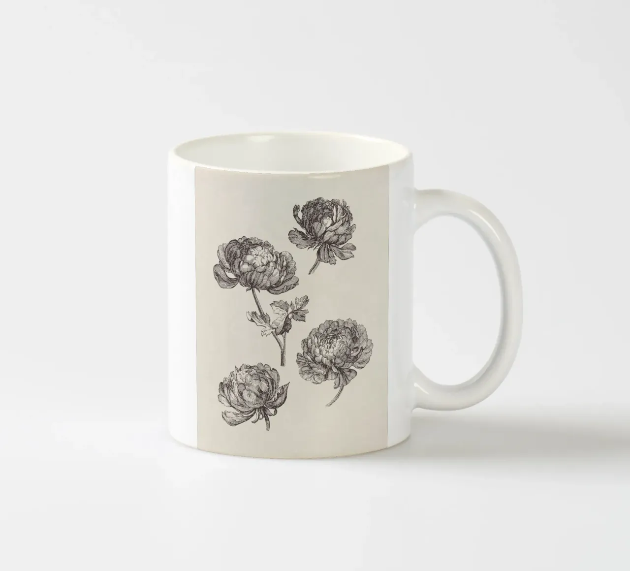 Peonies Sketch no. 1 tazza in ceramica da apoloprints