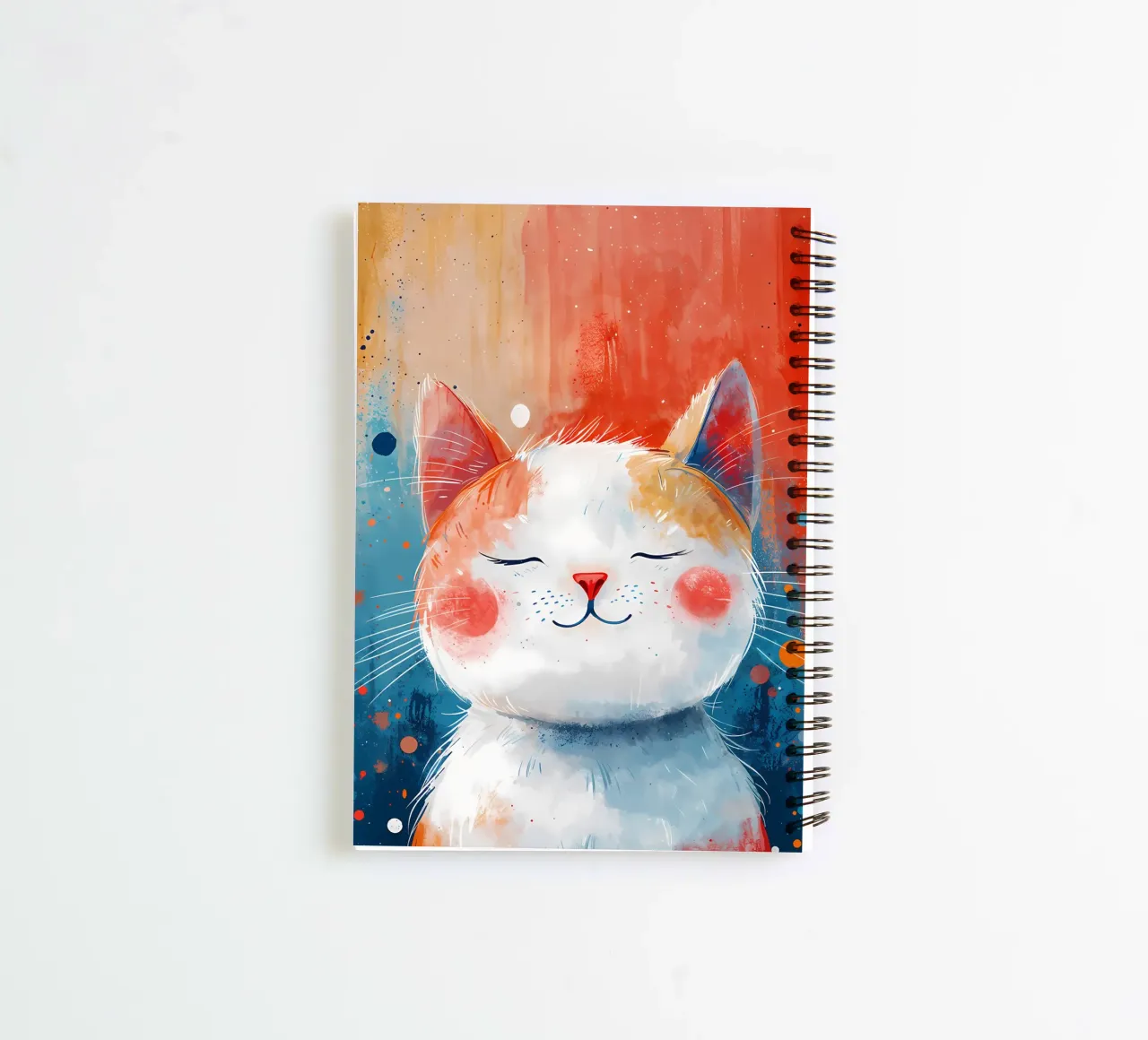 Colorful Cat Art spiral notebook by Manh beo