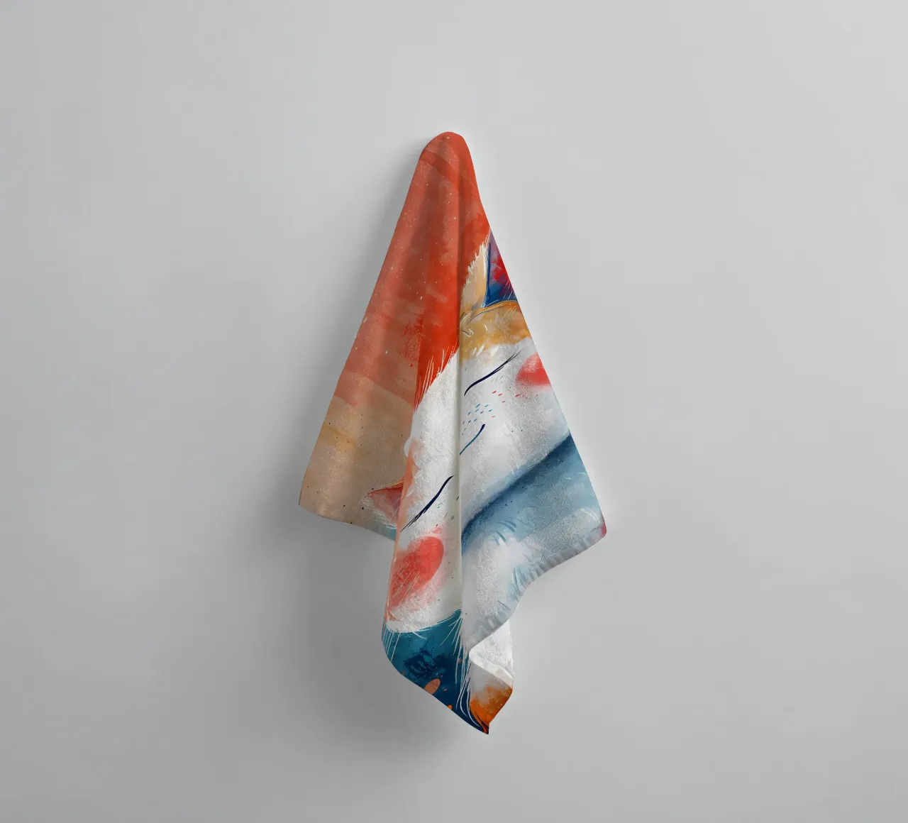 Colorful Cat Art towel by Manh beo