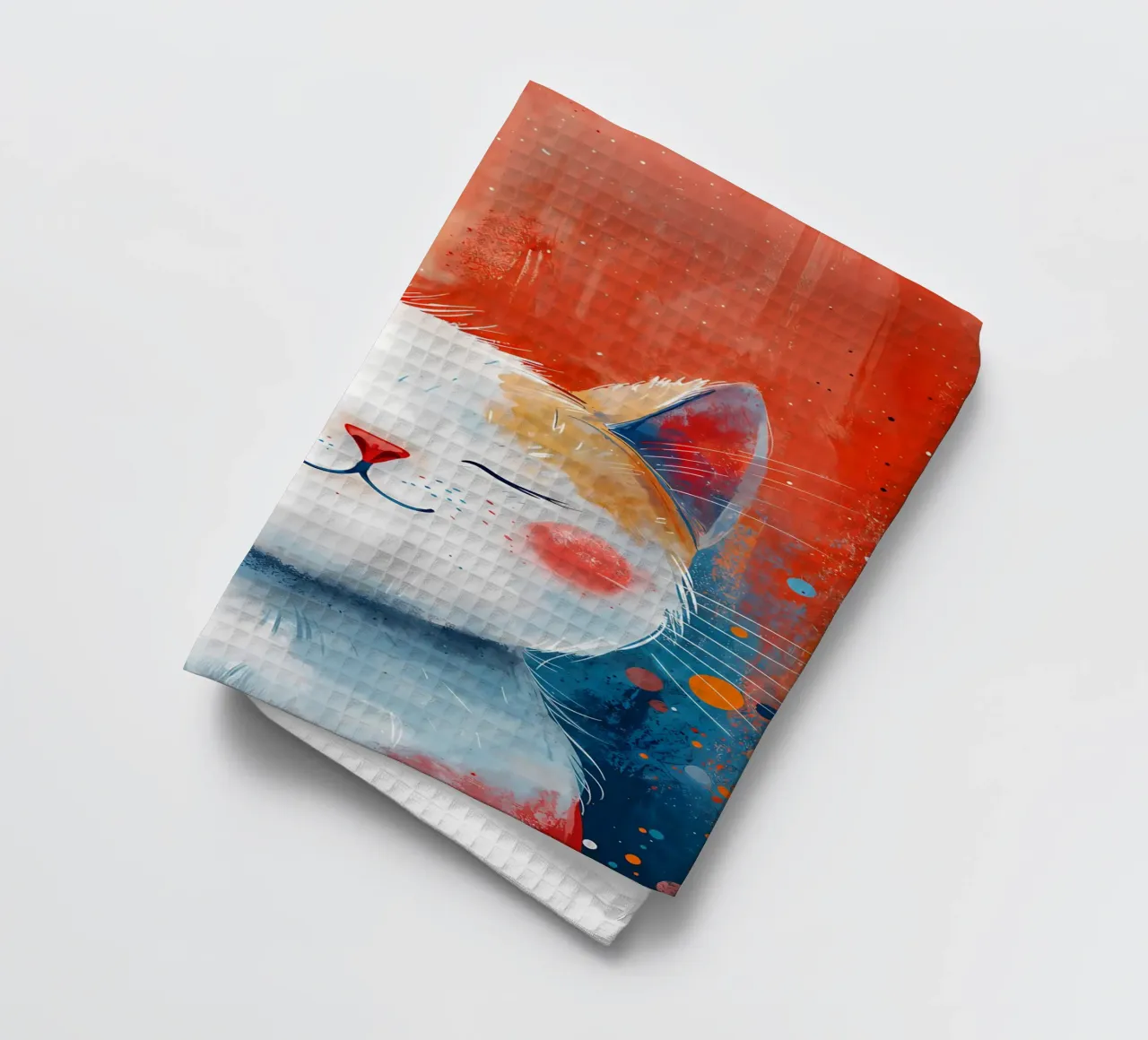Art du chat coloré torchon de Manh beo