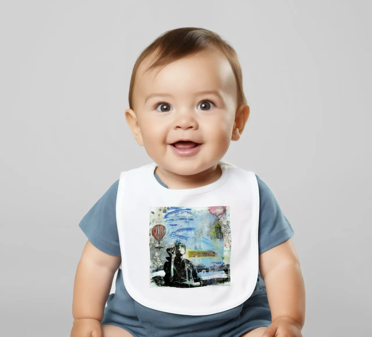 Blu e bianco bavaglino da Tameo