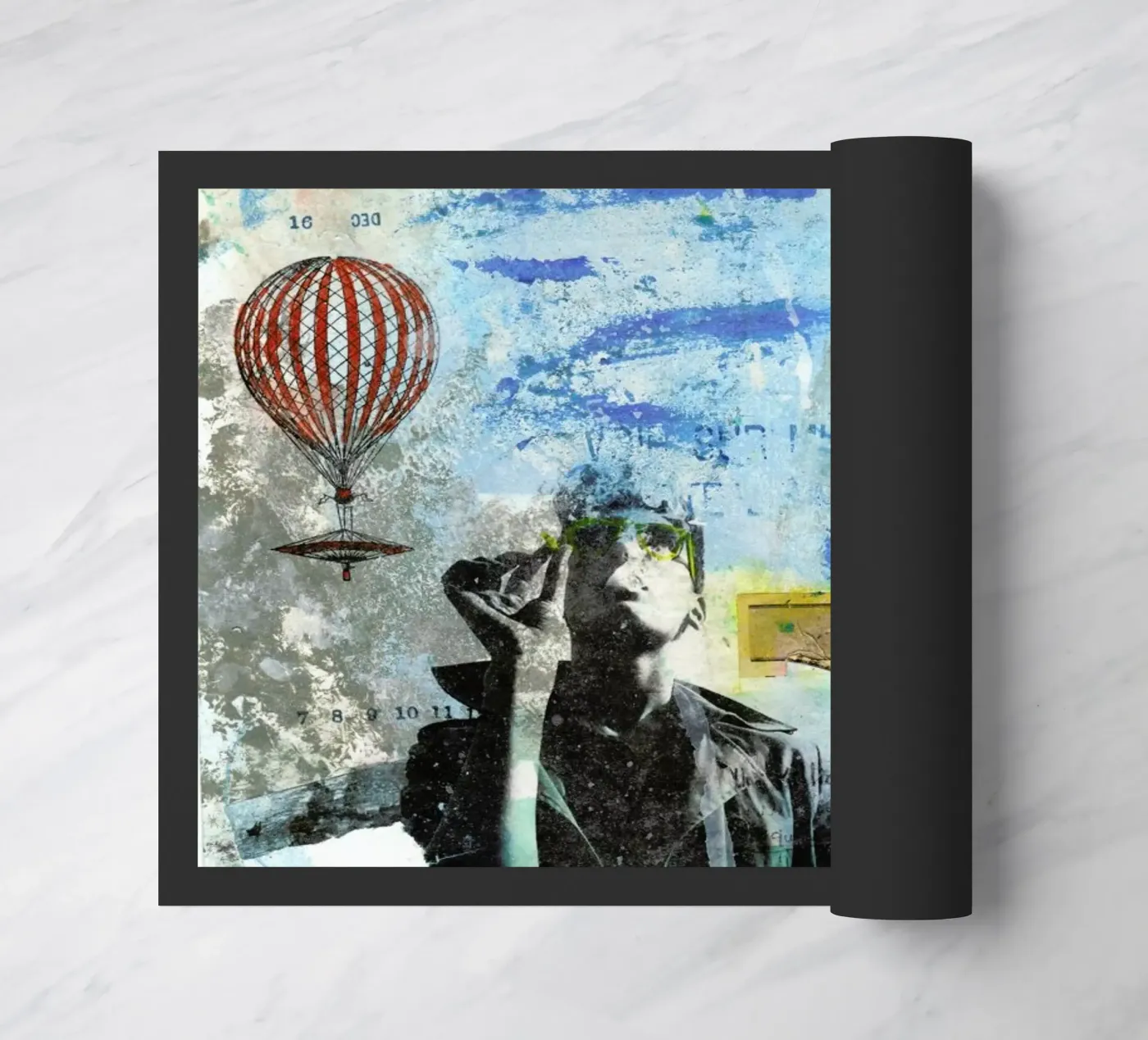 Blue and White doormat by Tameo