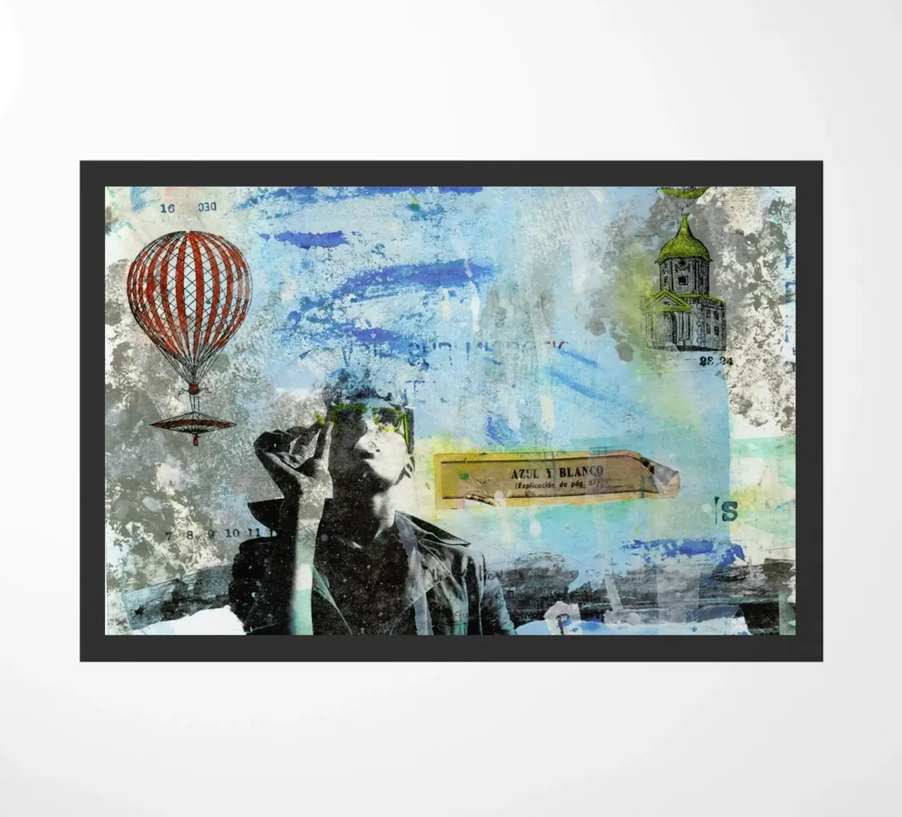 Blu e bianco zerbino da Tameo