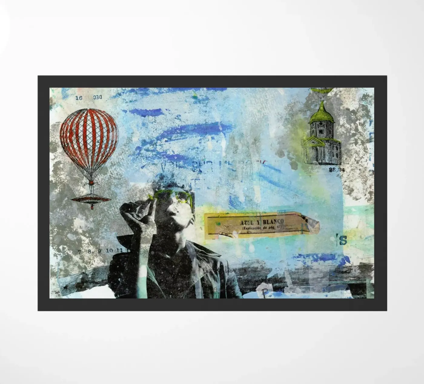 Blue and White doormat by Tameo