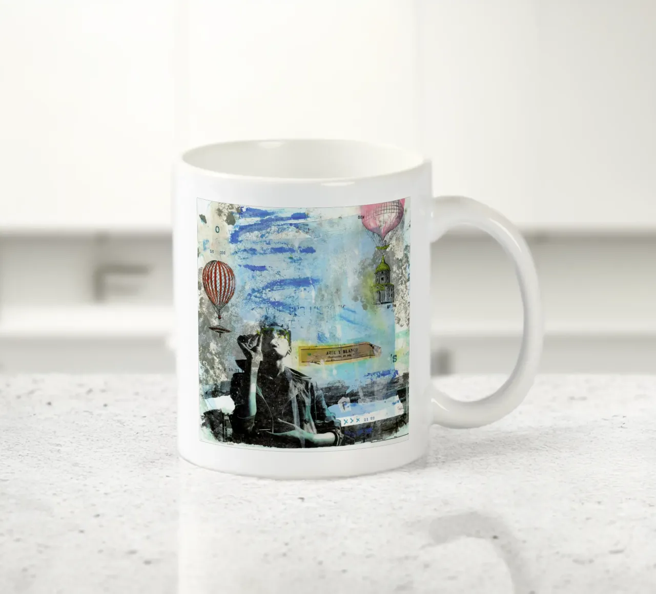 Blu e bianco tazza in ceramica da Tameo