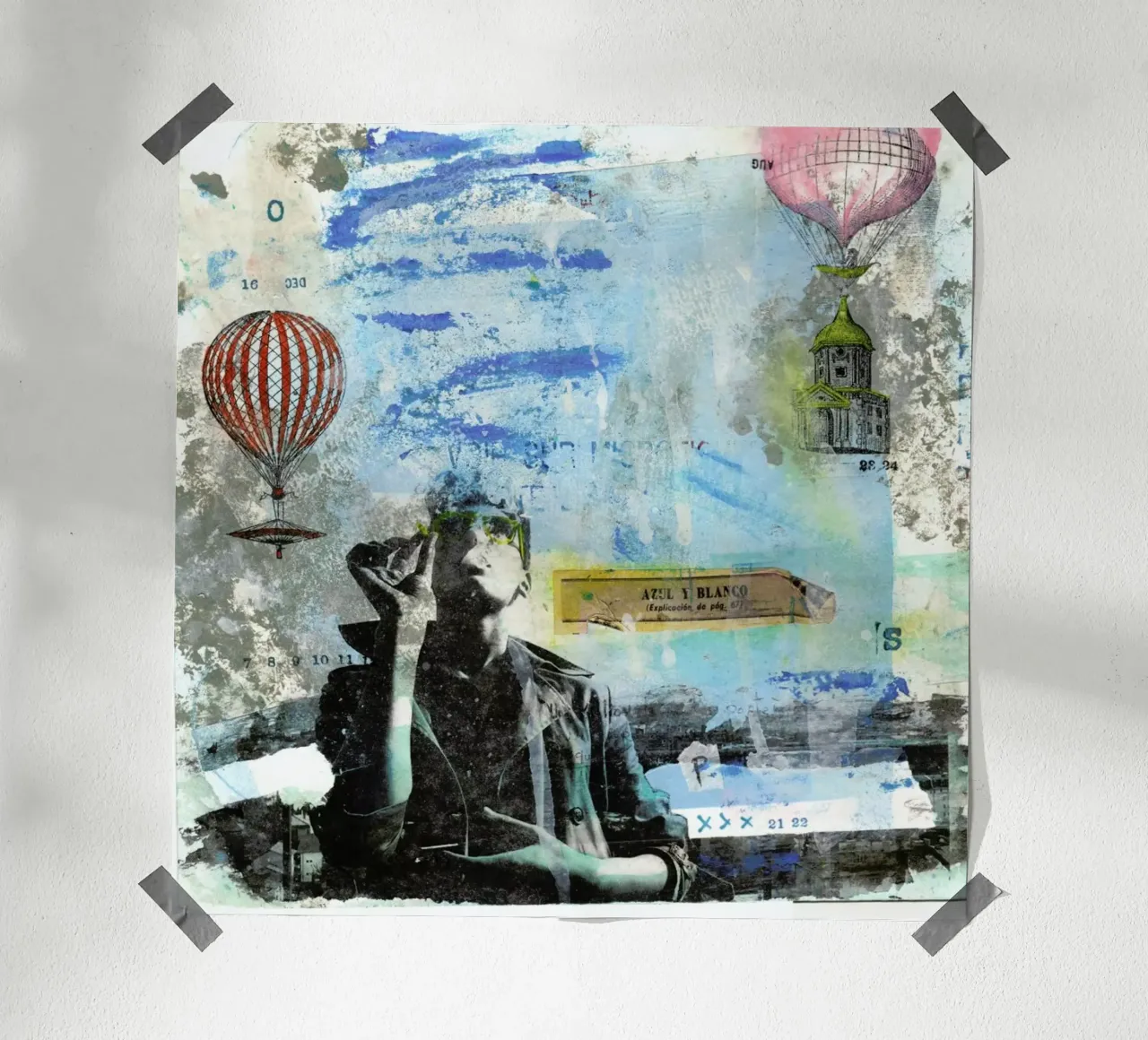 Blu e bianco poster da Tameo