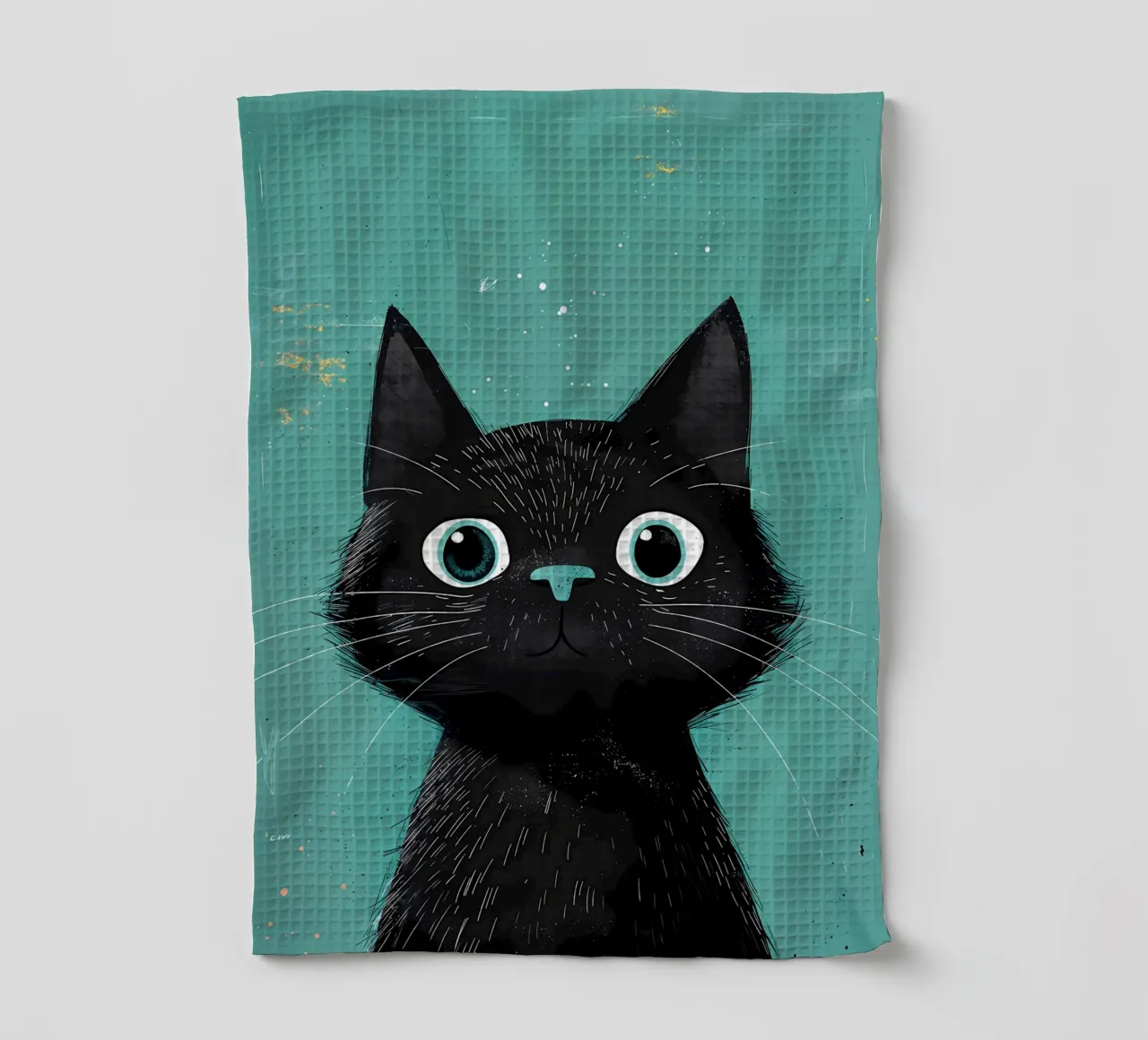 Yeux de chat curieux torchon de Manh beo