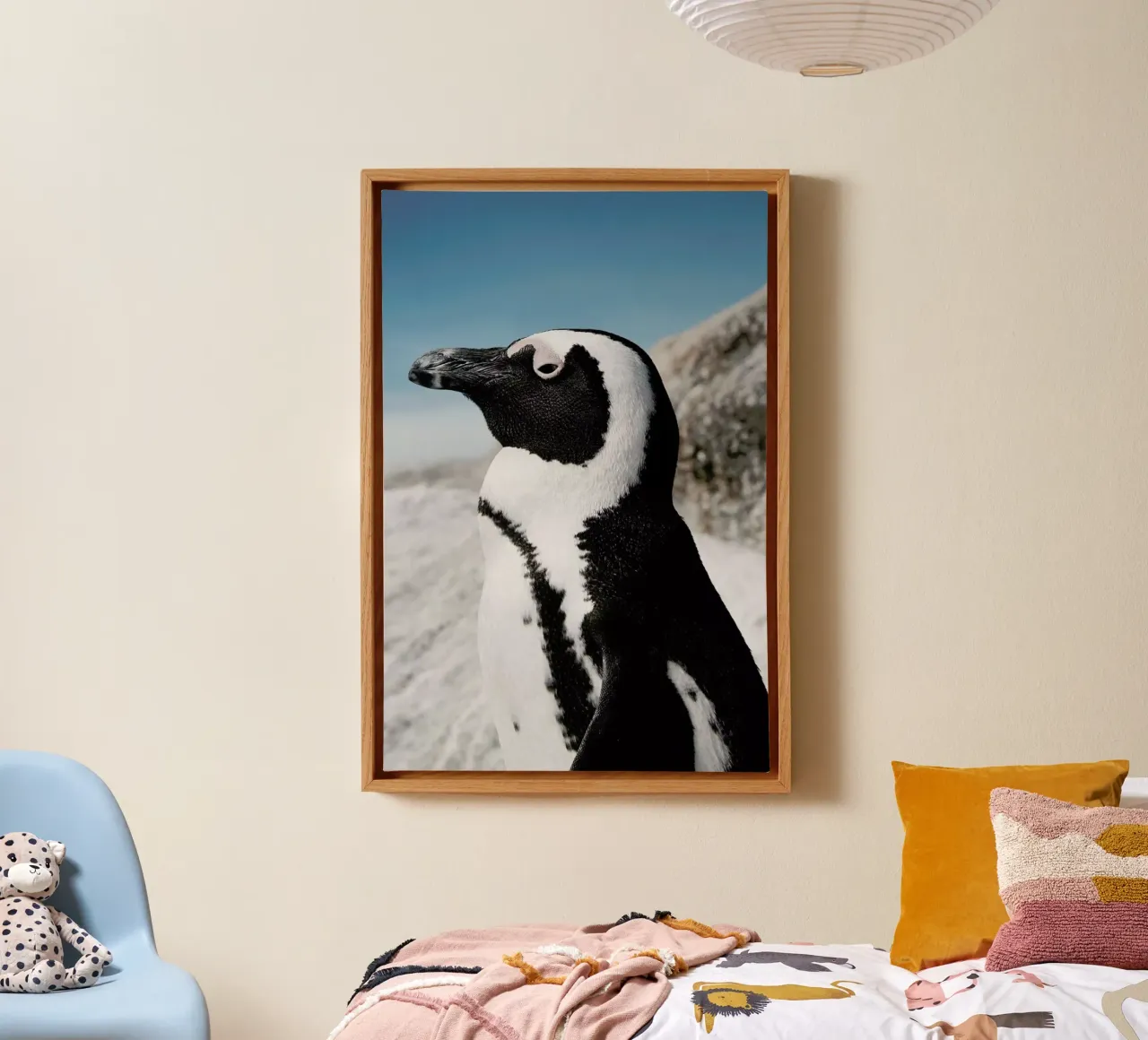 Penguin tela con Cornice a cassetta da Laura Palm