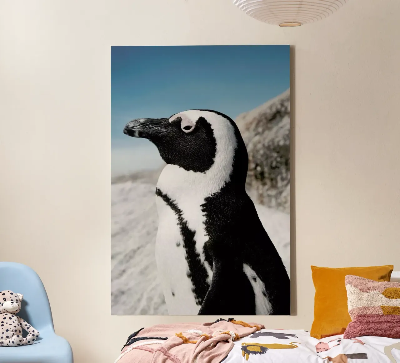 Penguin tela con Cornice a cassetta da Laura Palm