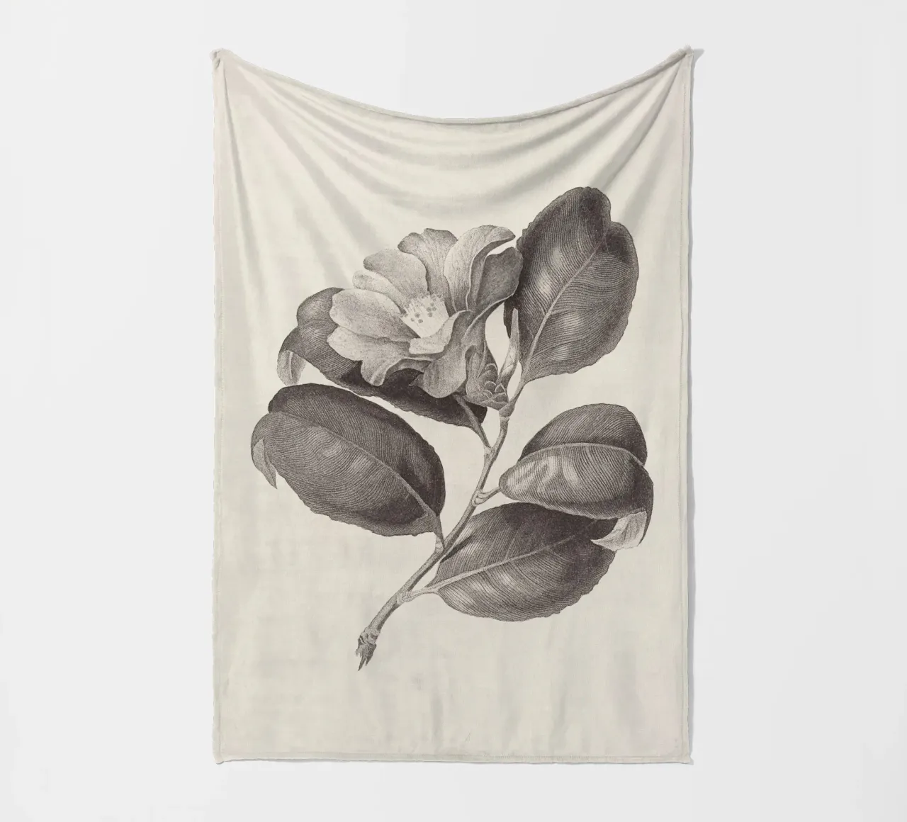 Camellia Sketch no. 1 coperta in pile da apoloprints