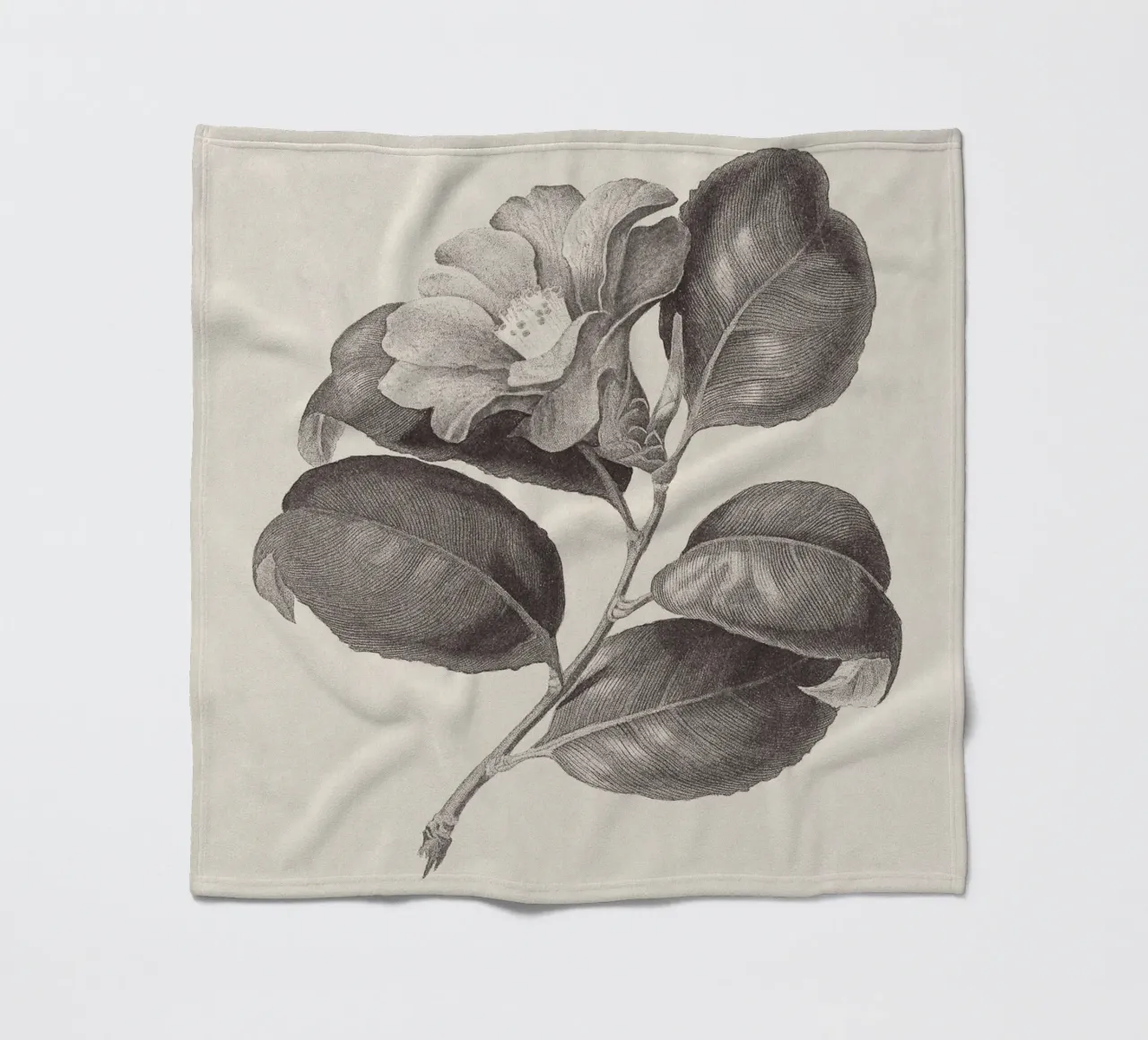 Camellia Sketch no. 1 coperta in pile da apoloprints
