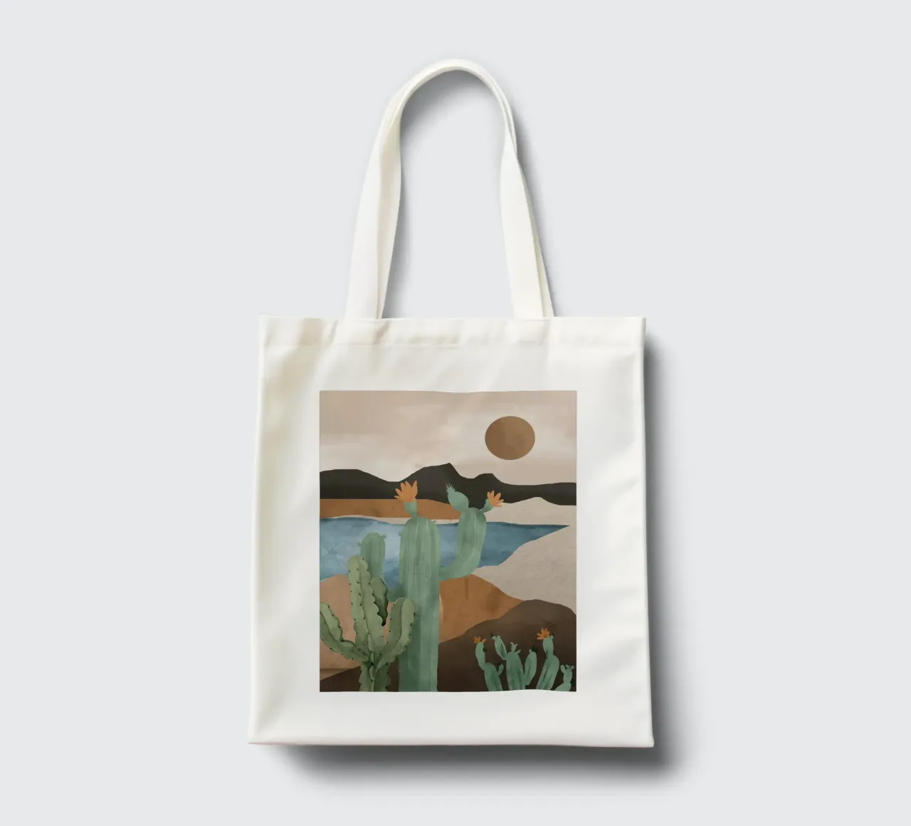 Paesaggio di cactus 2 borsa in juta da ThingDesign