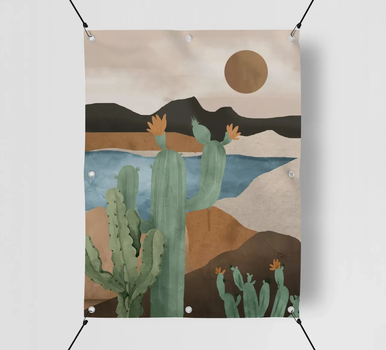 Paesaggio di cactus 2 telo in pvc da ThingDesign