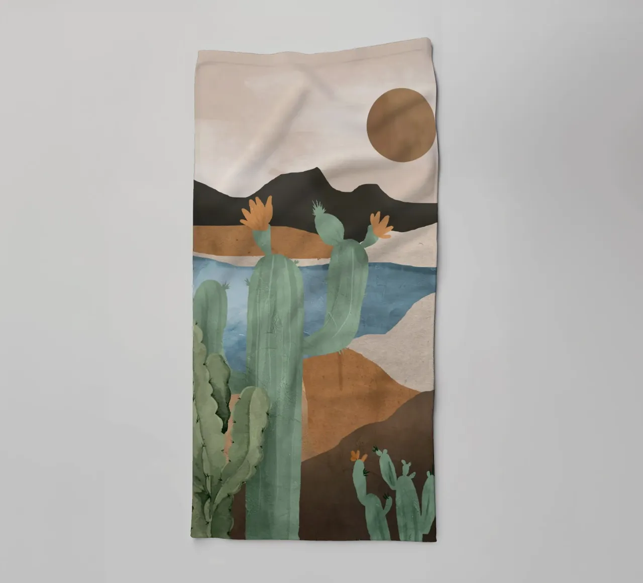Paesaggio di cactus 2 asciugamano da bagno da ThingDesign