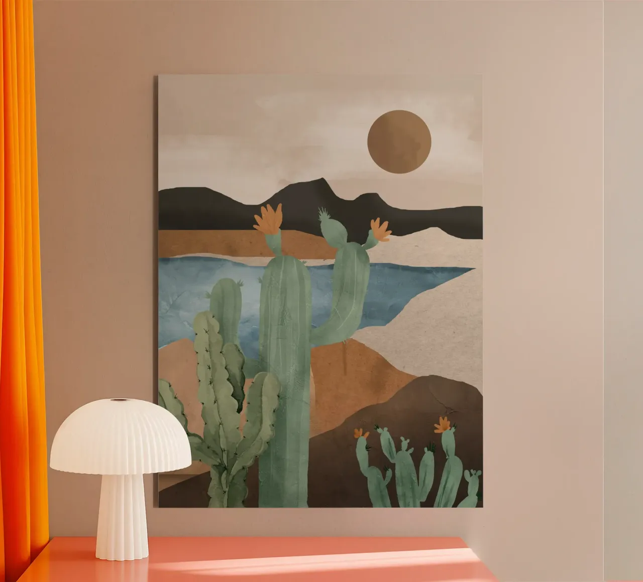 Paesaggio di cactus 2 alluminio dibond da ThingDesign