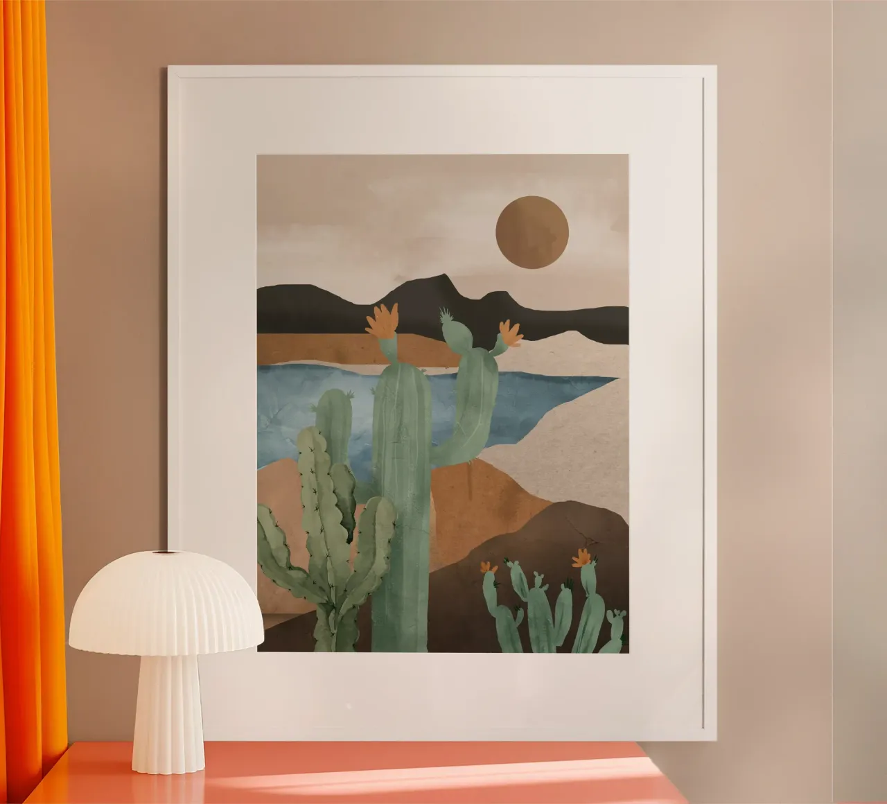 Paesaggio di cactus 2 carta hahnemühle da ThingDesign
