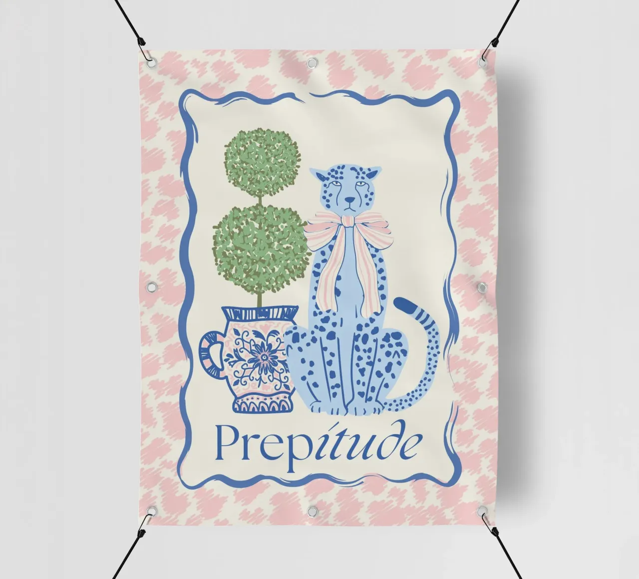 Prepitude Blue Leopard telo in pvc da Studio Birchwood