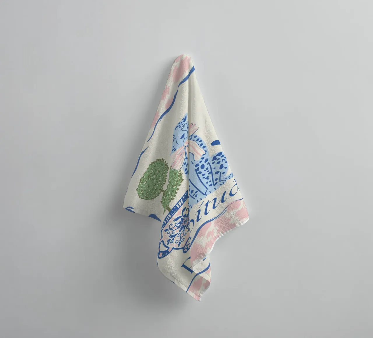 Prepitude Blue Leopard asciugamano da bagno da Studio Birchwood