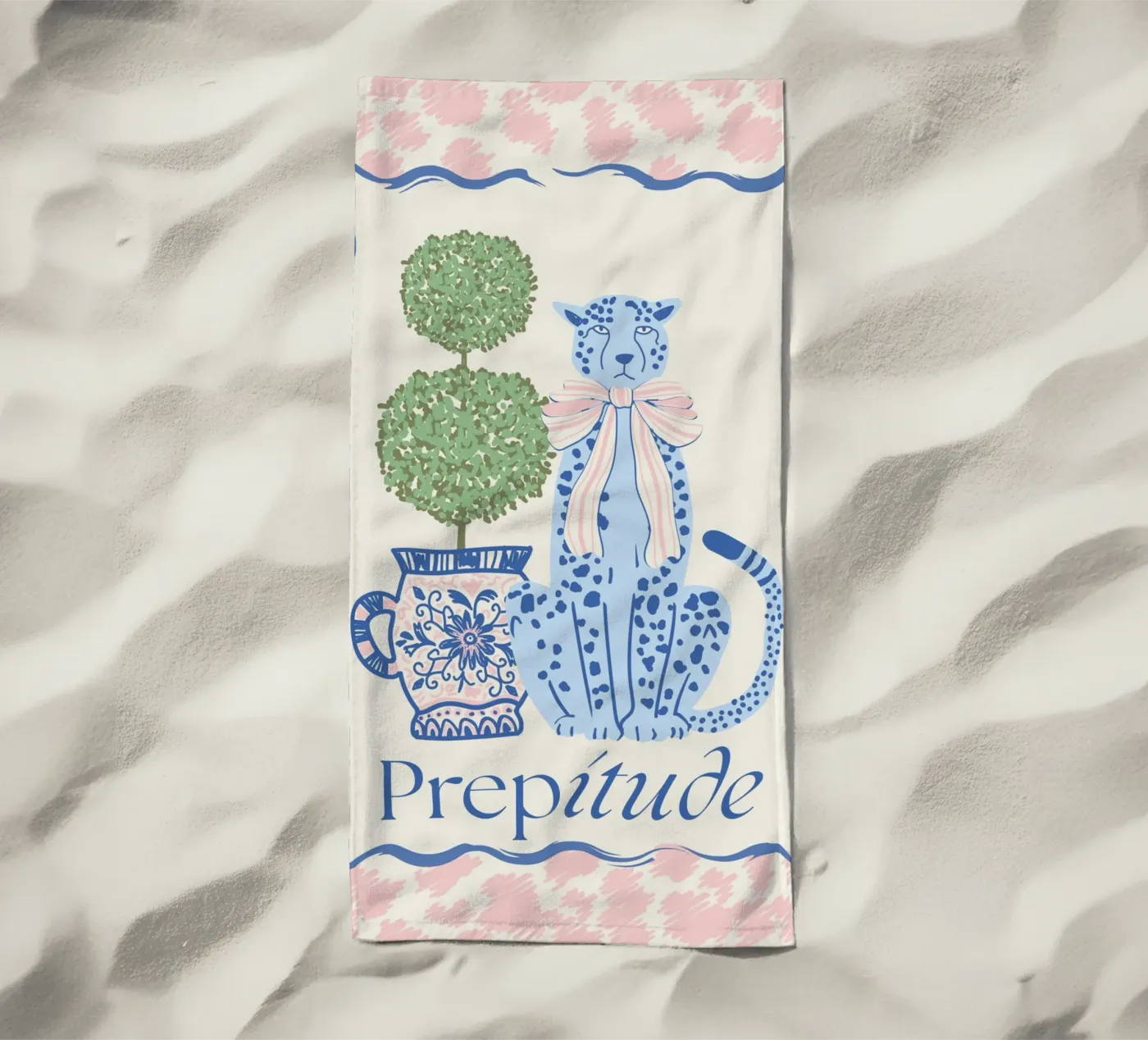 Prepitude Blue Leopard telo mare da Studio Birchwood