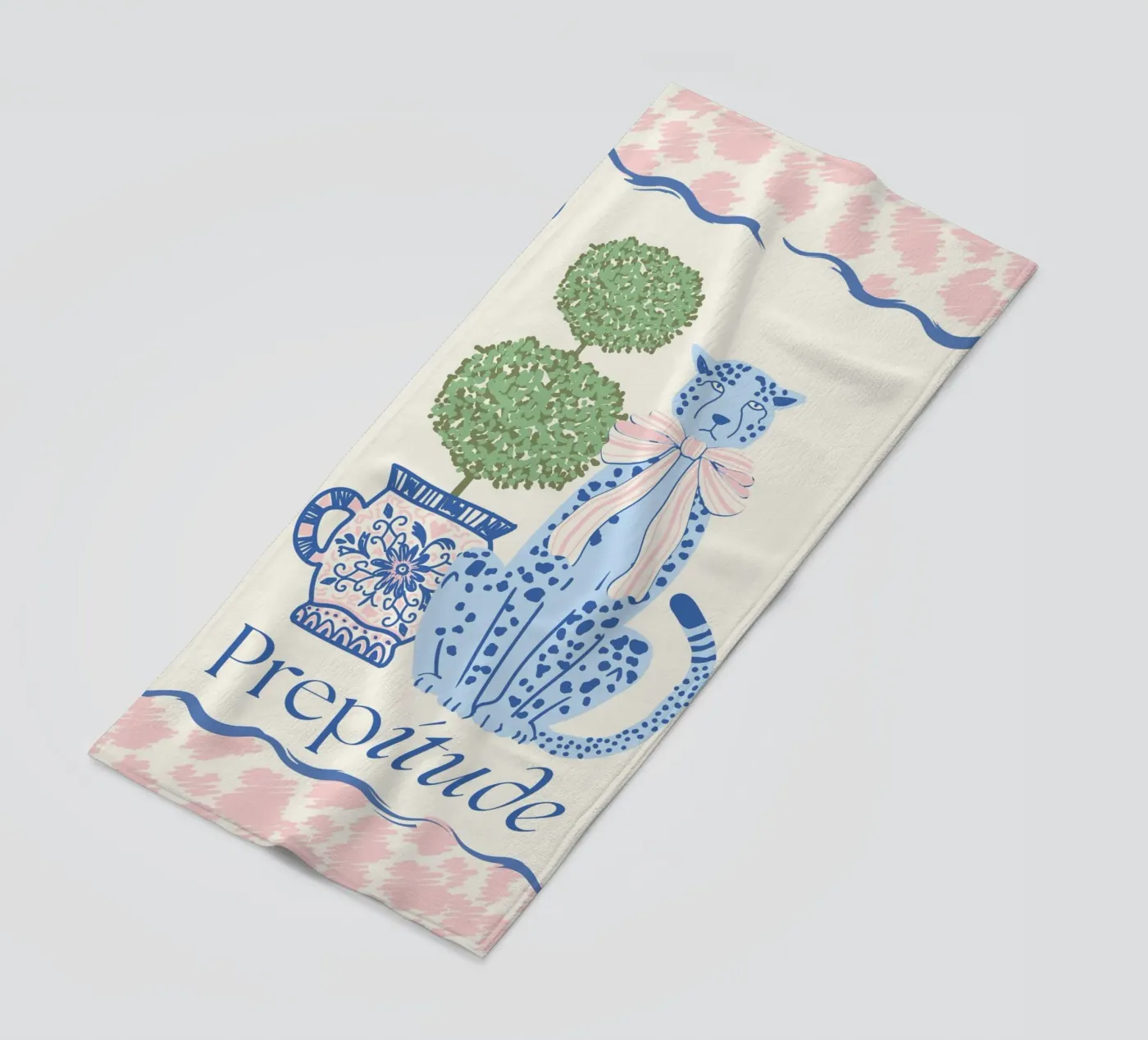 Prepitude Blue Leopard telo mare da Studio Birchwood