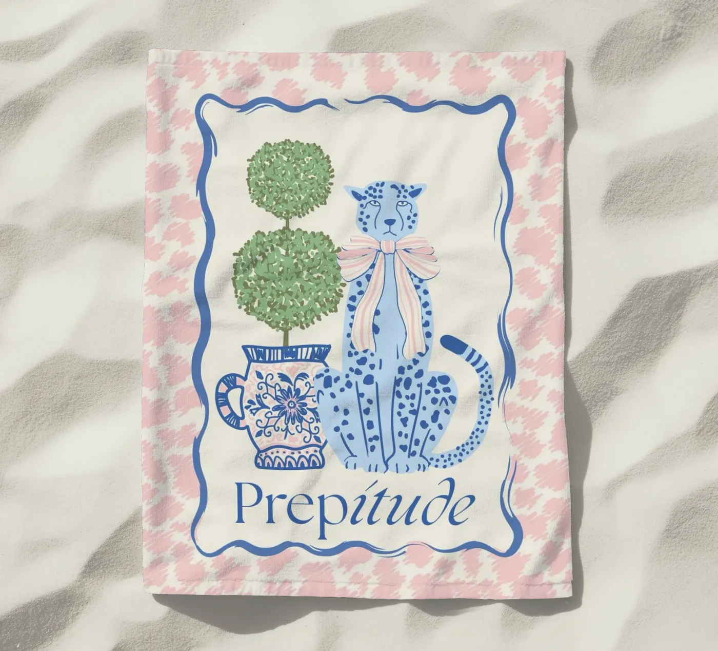 Prepitude Blue Leopard telo mare da Studio Birchwood