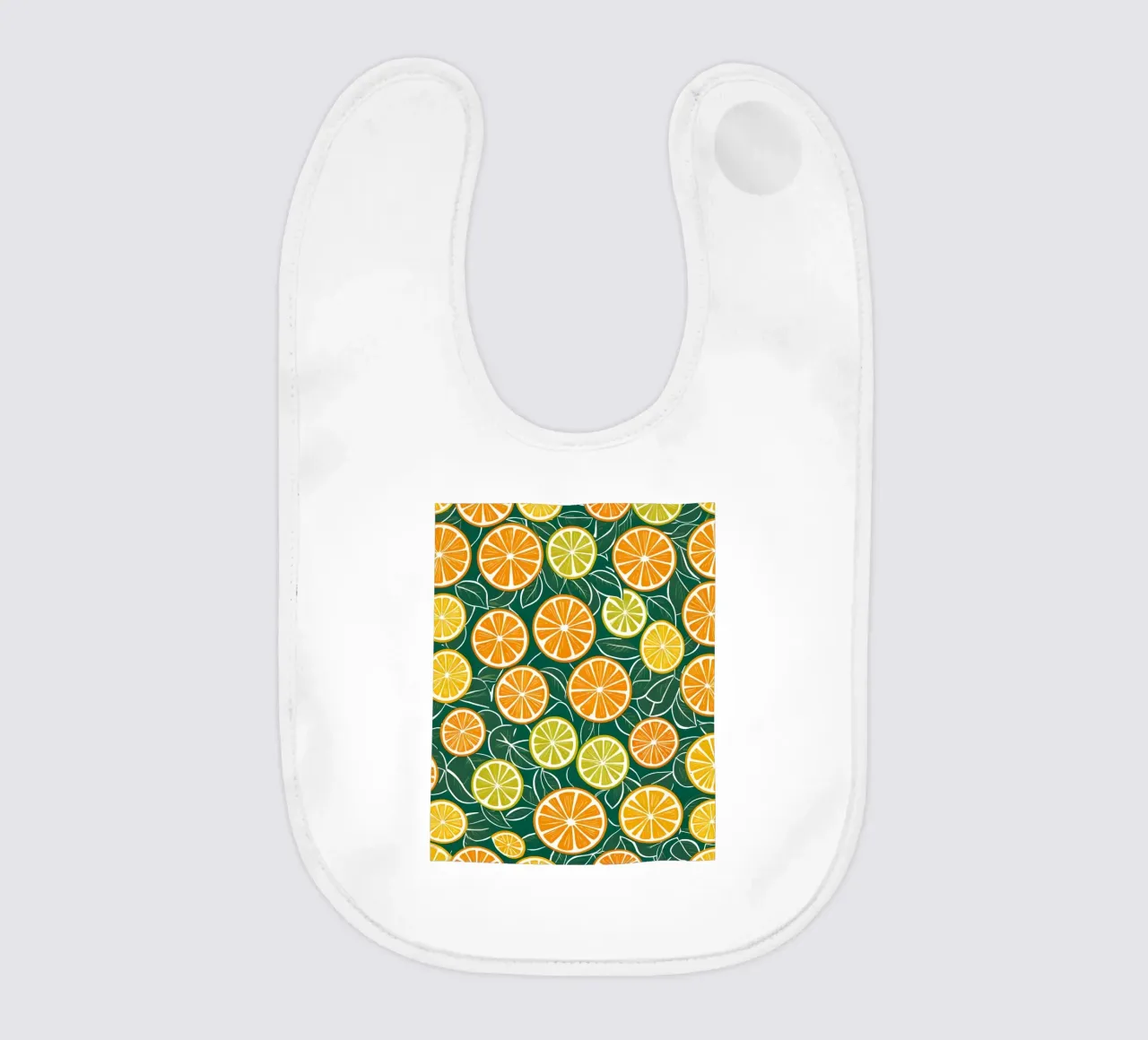 Citrus Slice Delight baby bib by Artistic-shop