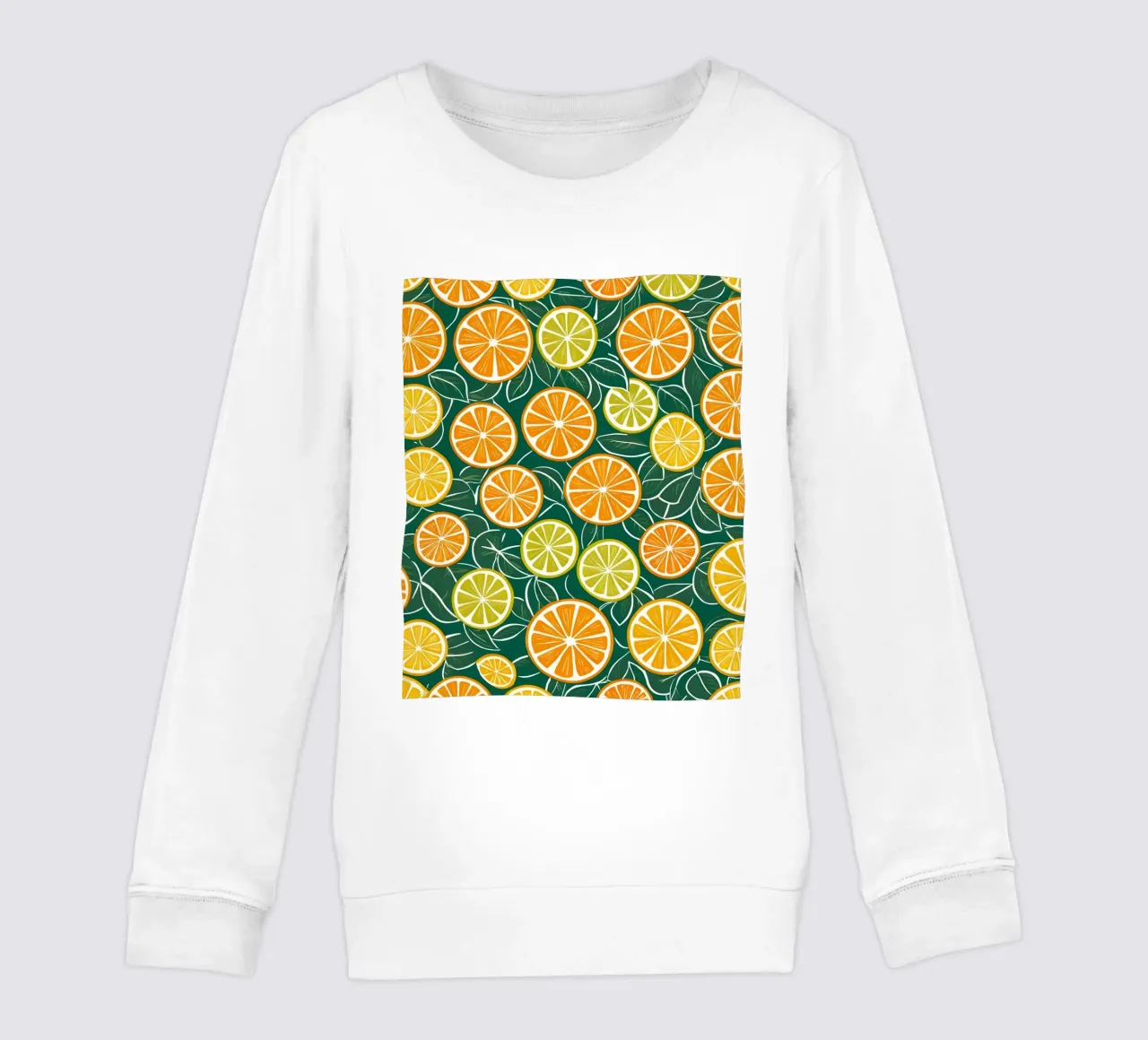 Citrus Slice Delight kids sweatshirt by Artistic-shop