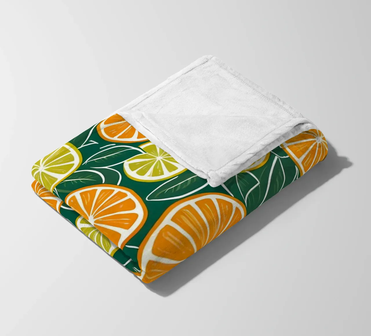 Citrus Slice Delight Fleecedecke von Artistic-shop