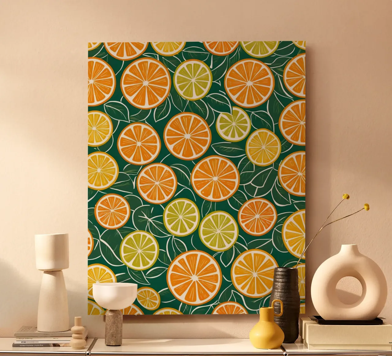 Citrus Slice Delight alu-dibond by Artistic-shop