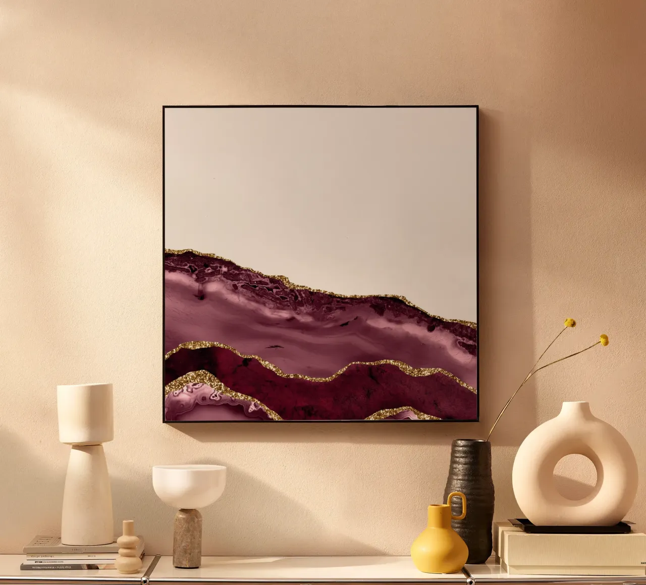 Agata bordeaux e oro Texture 24 plexiglass da Gemstone Textures