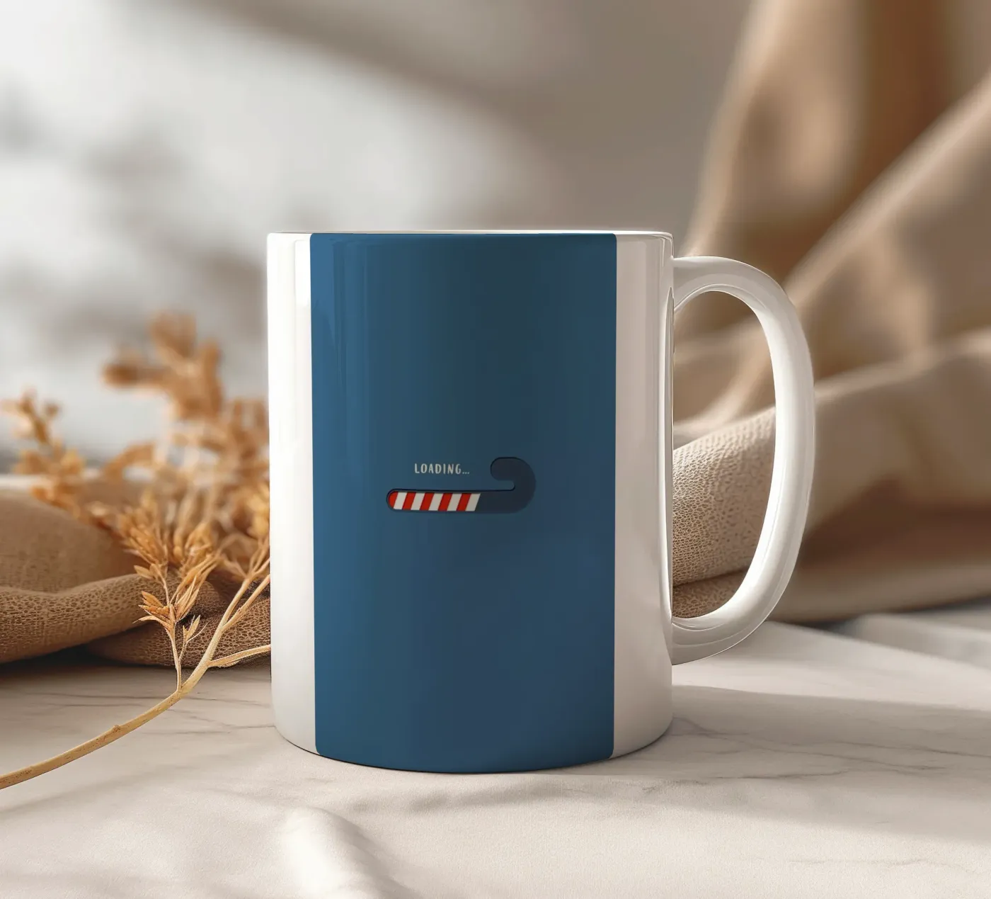 Loading ceramic mug by Doozal