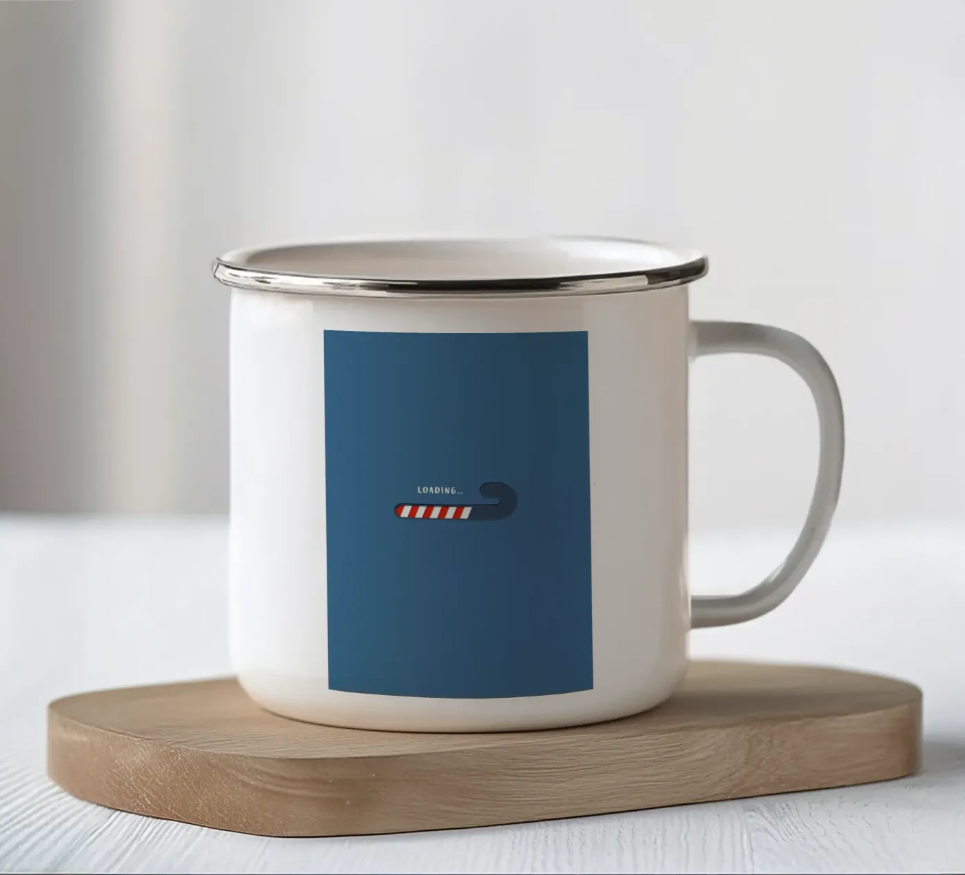 Loading enamel mug by Doozal