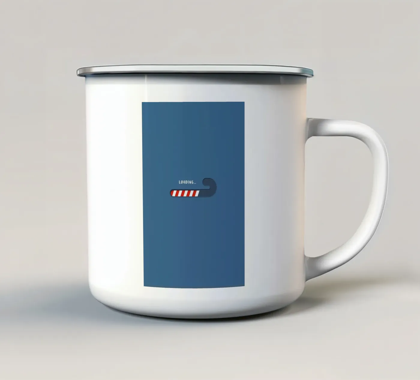 Loading enamel mug by Doozal