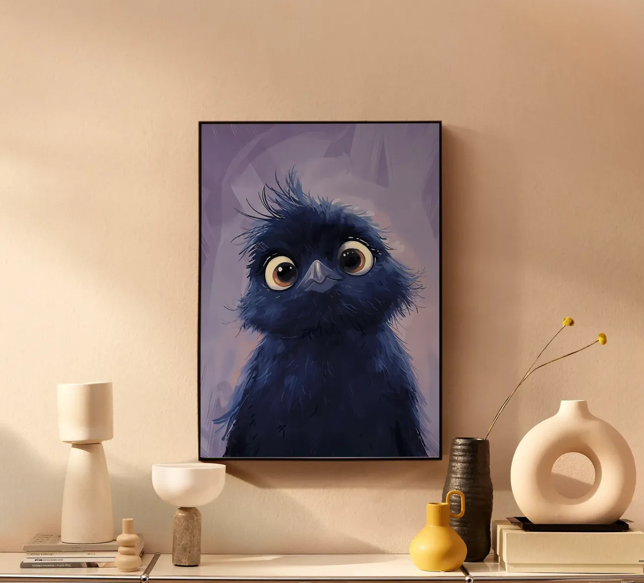 Uccello blu soffice plexiglass da Manh beo