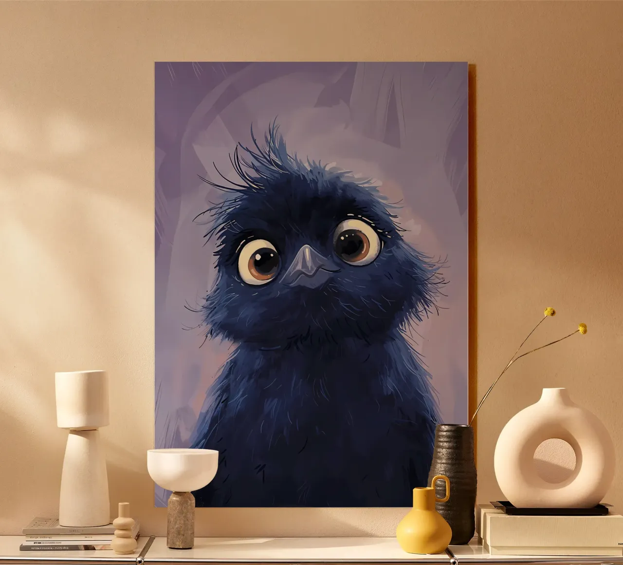 Uccello blu soffice plexiglass da Manh beo