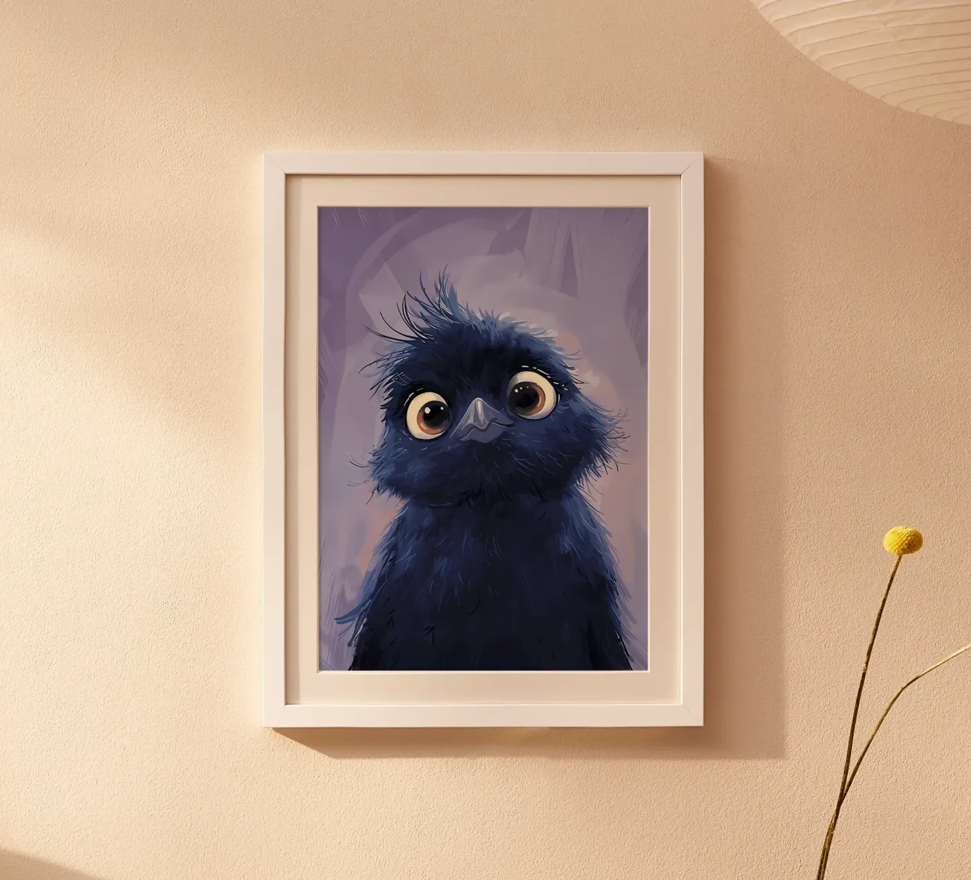 Uccello blu soffice poster da Manh beo