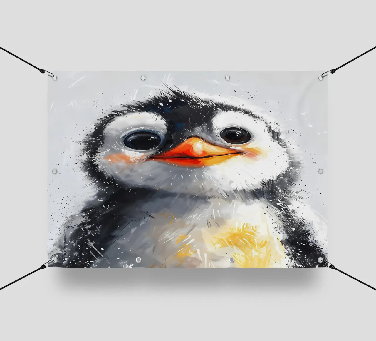 Fluffy Penguin Chick_ Playfulness Personified pvc cover by Manh beo