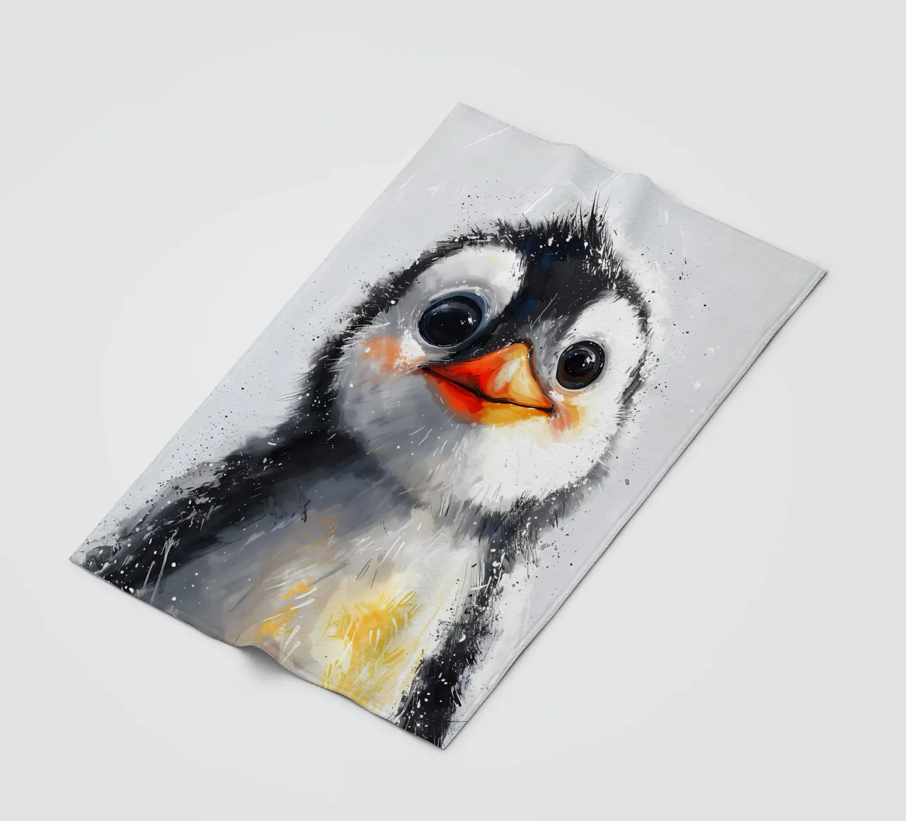 Fluffy Penguin Chick_ Verspieltheit in Person Fleecedecke von Manh beo