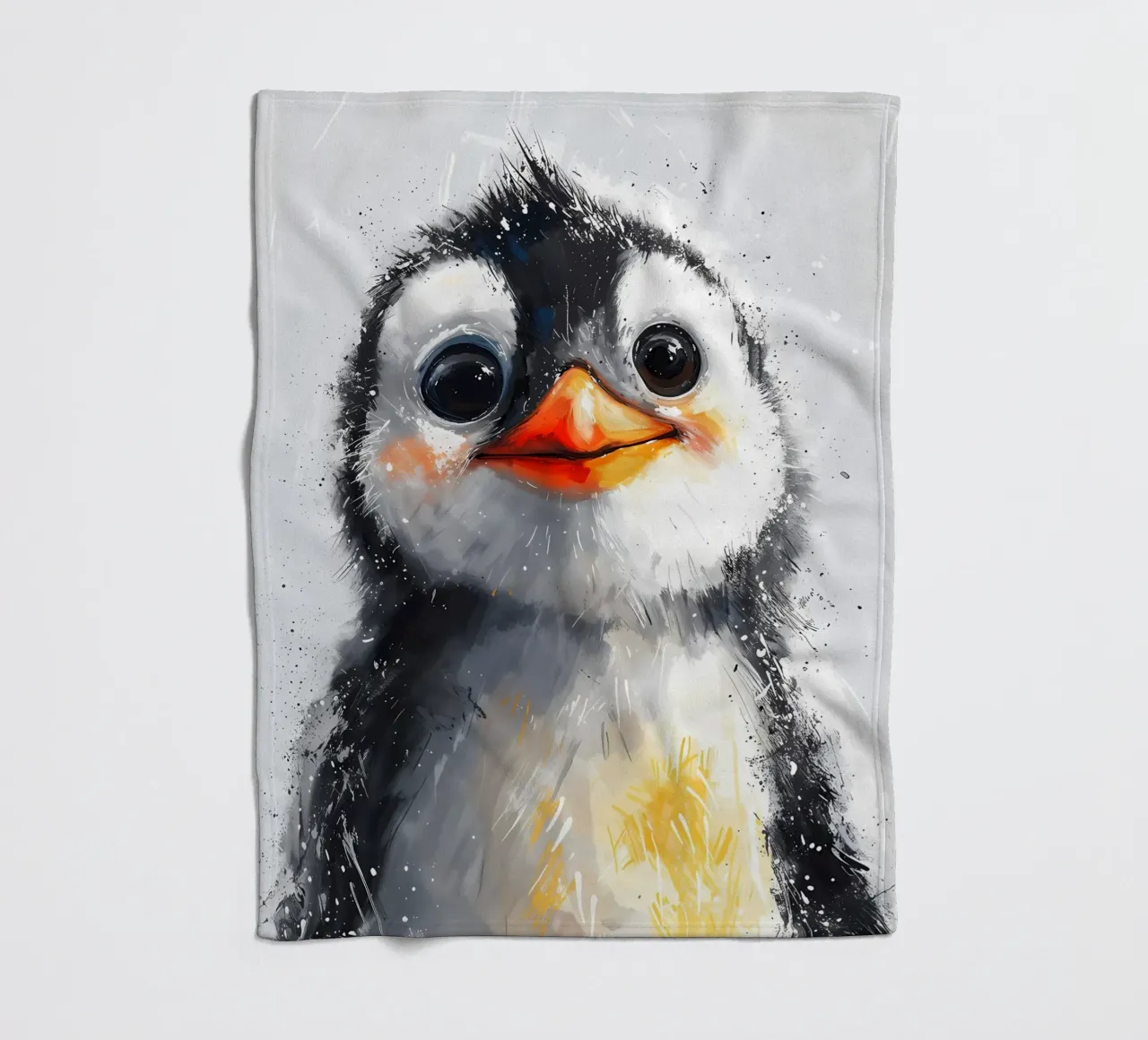 Fluffy Penguin Chick_ Verspieltheit in Person Fleecedecke von Manh beo